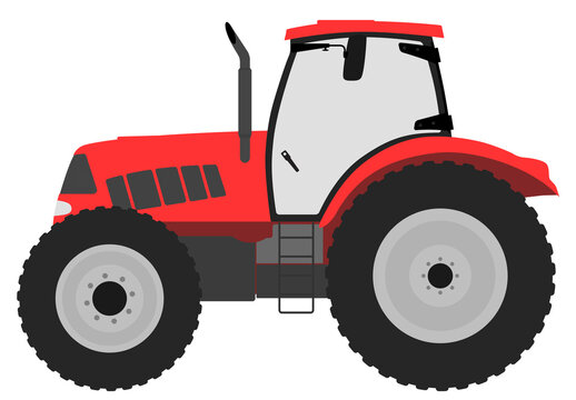 Color image of a tractor on a white background.