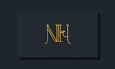 Minimal Inline style Initial NH logo.
