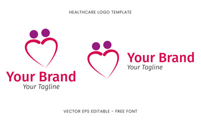 Healthcare Logo Template Design for clinic, pharmacy