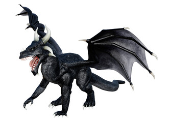 Fototapeta premium 3D Rendering Fairy Tale Dragon on White