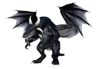 Fototapeta premium 3D Rendering Fairy Tale Dragon on White