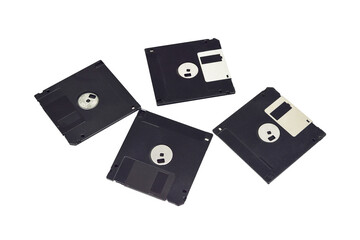 Floppy disks isolated on white background