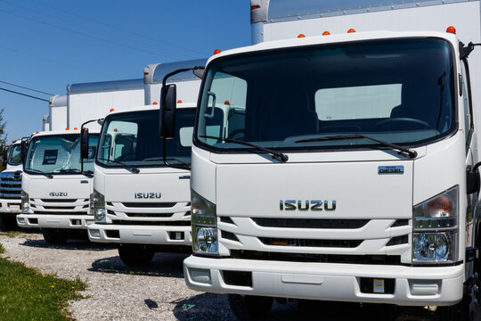 Isuzu Motors truck dealership. Isuzu is a Japanese commercial vehicle and diesel engine manufacturer.