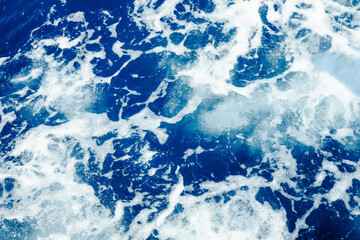 Water texture blue sea white foam 