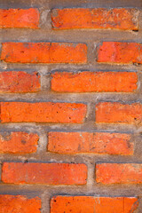 Background old vintage brick wall.