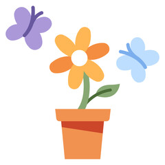 flower butterfly icon