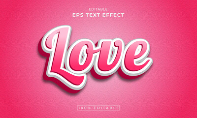Love 3d Editable Text Effect Template