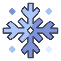 snowflake winter season icon