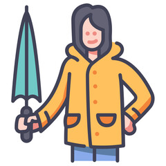rainy clothing icon