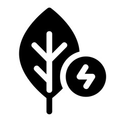 Leaf Glyph Icon Vector