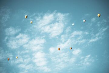 hot air balloon in flight