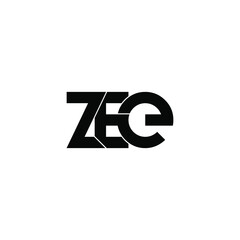 zee initial letter monogram logo design