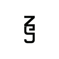 zej initial letter monogram logo design