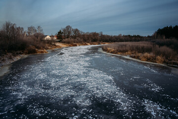 river in winter