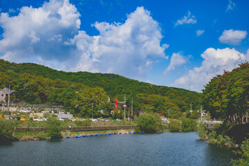 Fototapeta premium lake and mountains