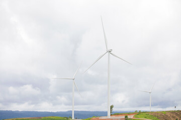 Fototapeta premium Electrical energy,Wind power plant,Environmentally friendly.