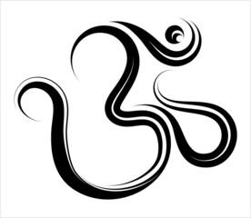Fototapeta premium Aum (Om) The Holy Motif Calligraphic Style M_2108001