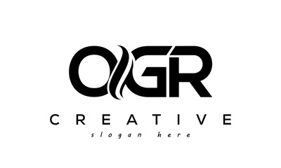 Letter OGR creative logo design vector	 - obrazy, fototapety, plakaty