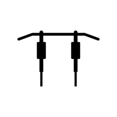 Pull up bar icon. Vector illustration on white blank background.