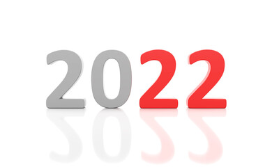 New Year 2022 Creative Design Concept - 3D Rendered Image	
