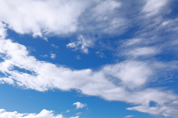 Common white clouds on the blue heaven 