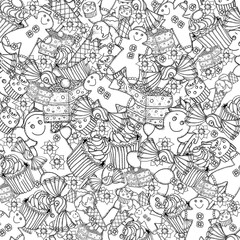 Gingerbread men pattern for background/fabric pattern