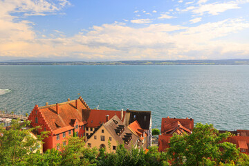 The historical old town of Meersburg at the lake constance, baden-wuerttemberg in germany, europe