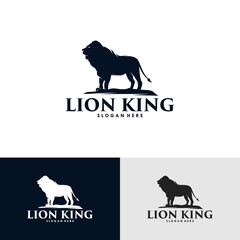 Obraz premium Set of lion king logo design