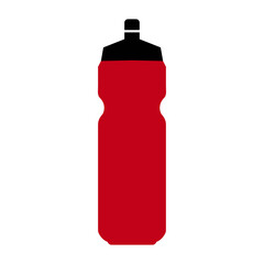 Colorful realistic sports water bottle flat style vector icon. Simple editable illustration usable for web and print items