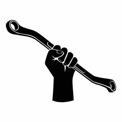 hand holding a ring cap wrench icon