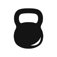 Naklejka na ściany i meble Black kettlebell flat style vector icon. Simple editable illustration usable for web and print items
