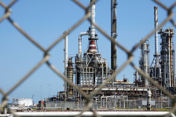 An oil refinery in Europort of Rotterdam