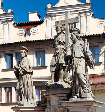 Statue of Holy Savior with Cosmas and Damian in Prague