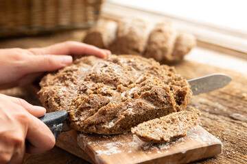 fresh homemade whole wheat bread
