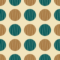 Blue and beige circle pattern.