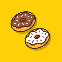 cute donuts illustration