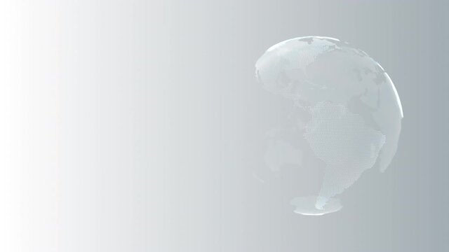 Digital Clouds Earth rotating animation 3D rendering scientific growth data network planet earth rotating Digital data globe