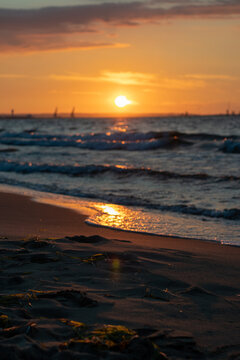 sunset on the beach