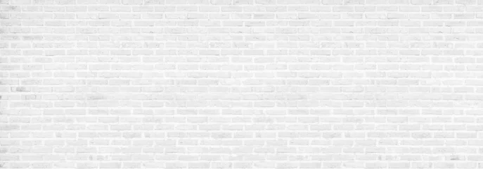 Papier Peint photo autocollant Mur de briques fond de texture de mur de briques blanches vintage
