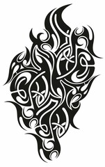 Tribal tattoo and abstract motif
