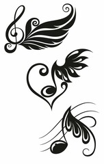 Obraz premium Note symbol for web - site design. Vector illustration