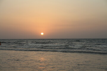 sunset on the beach