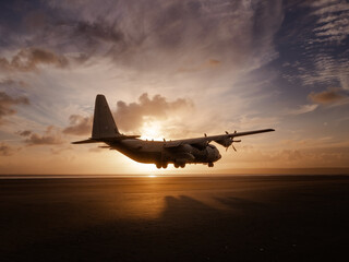 Hercules Lands on Welsh Beach 