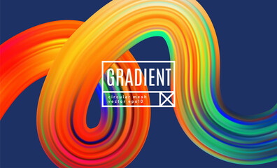 Abstract colourful ribbon. Vector illustration.