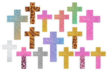 Fototapeta na wymiar Cross bundle on white. Religious clip art