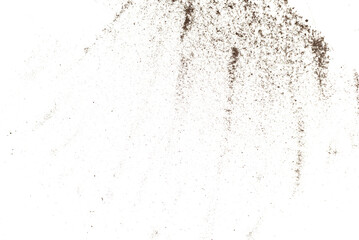 Black land for plant isolated on white background.