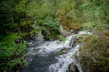 Waterfall in the low levels of Ben Venue, The Trossachs, Scotland