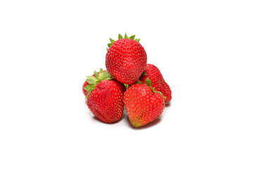 Strawberry. Fresh berries macro. Isolated on white.