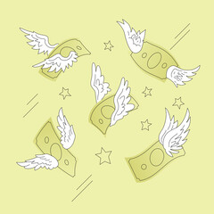 Paper Money With Wings