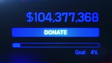 Donate button on charity website, crowdfunding, call to action, helping others